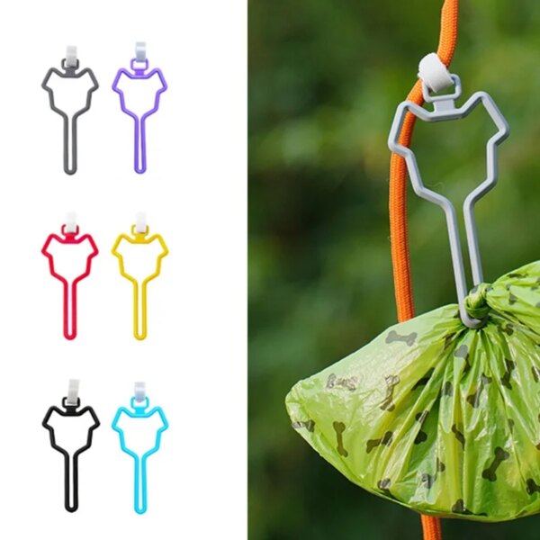 Dog Poop Bag Holder Pet Waste Carrier Clip Hands-Free Dog Leash Dispenser Outdoor Walking Puppy Poop Bags Clip Easy To Carry