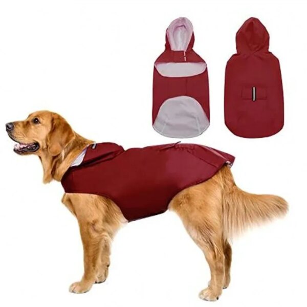 Dog Raincoat Small Large Dogs Waterproof Pet Clothes Reflective Dogs Rain Coats Hooded Jacket Raincoat Chihuahua