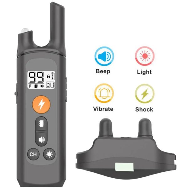 Dog Shock Collar Electric Dog Training Collar with Remote 1600FT Rechargeable Waterproof Dog Shock Collar With 3 Training Modes