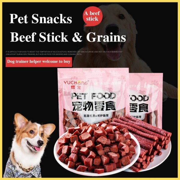 Dog Snacks Beef Beef Strip Pet Snacks 500 g/bag Pet Teddy Golden Hair Beef Strip