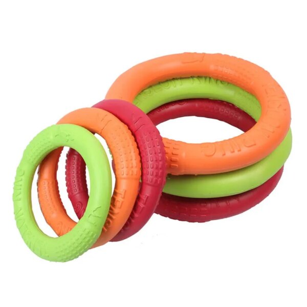 Dog Toys Pet Flying Disk Training Ring Puller Anti-Bite Floating Interactive Supplies Dog Toys Aggressive Chewing