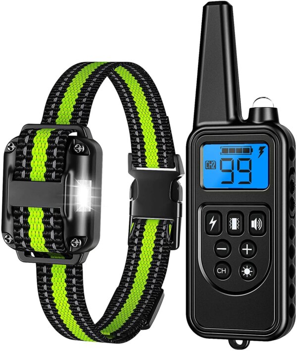 Dog Training Collar with 7 Training Modes, 2600Ft Remote Electronic Dog Shock Collar, Electric Shock Collar for Small Medium