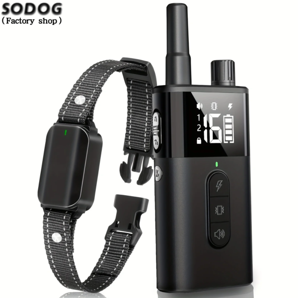 Dog Training collar, Long distance three adiustable mode training collar, waterproof and rechargeable shock collar (8-120 LBS)