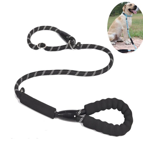 Durable Slip Rope Dog Leash Strong Adjustable Loop Collar Pet Training Leashes for Small Medium Large Big Dogs Lead Supplies