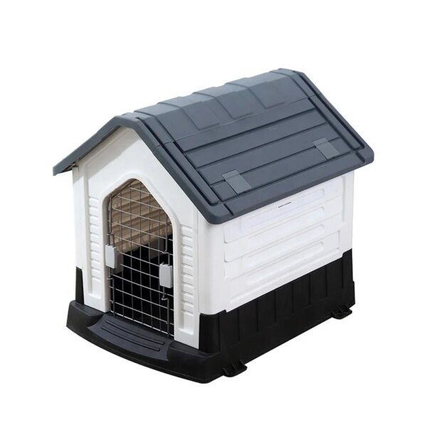 Factory wholesale waterproof easy to assemble clean plastic foldable animal dog crate house for large dog