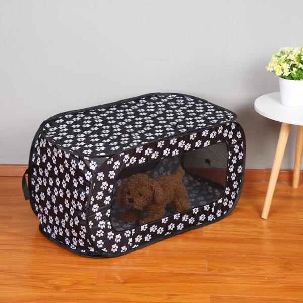 Foldable Dogs Cats Fence Playpen Portable Rectangular Pet Tent Puppy Cage Kennel