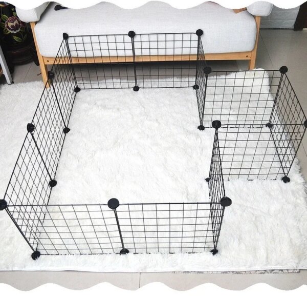 Foldable Pet Playpen Iron Fence Puppy Kennel House Exercise Training Puppy Kitten Space Dogs Supplies rabbits guinea pig Cage