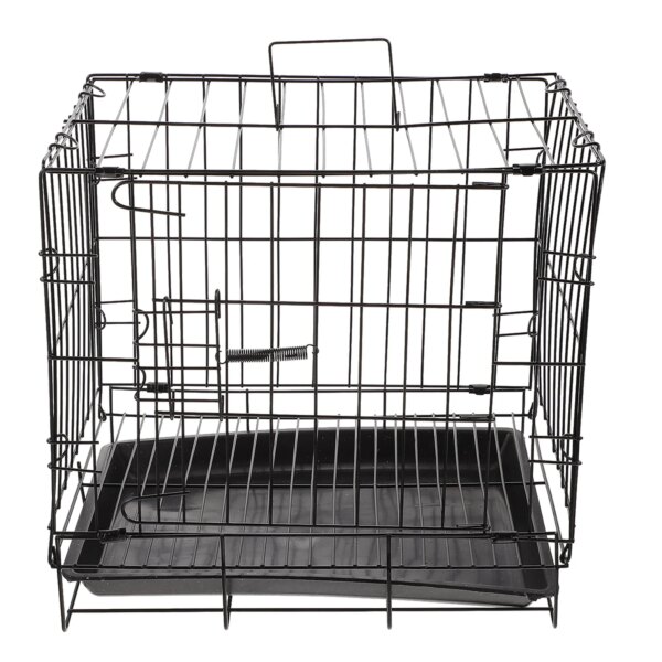 Folding Dog Cage Iron Wire Kennel Training Large Animal Metal Crate Playpen Indoor Tray