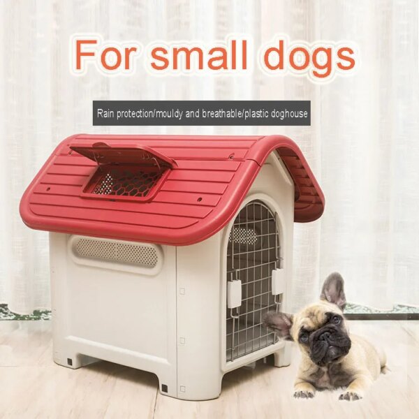 For Small Breeds Dogs Plastic Kennel Waterproof Breathable Pets Cage Environmental Plastics Protect From Rain Sun House For Dogs