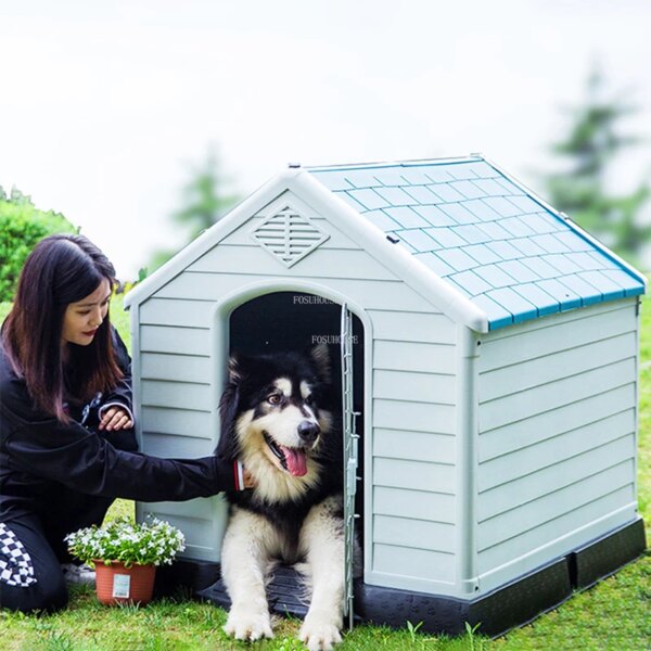 Four Seasons Universal Plastic Dog Houses Modern Household Large Breathable Kennels Simple Creative Outdoor Rainproof Dog Cage