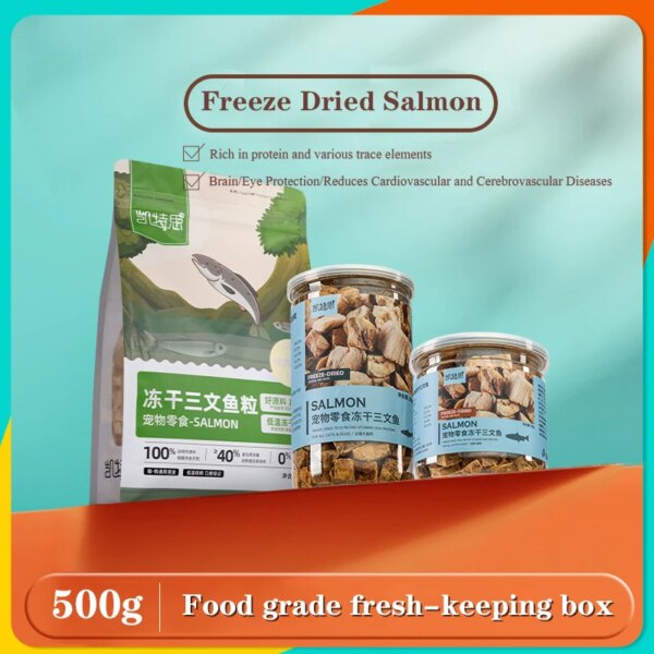 Freeze Dried Snack for Pet Salmon Diced Dog Cat Snack Freeze Dried