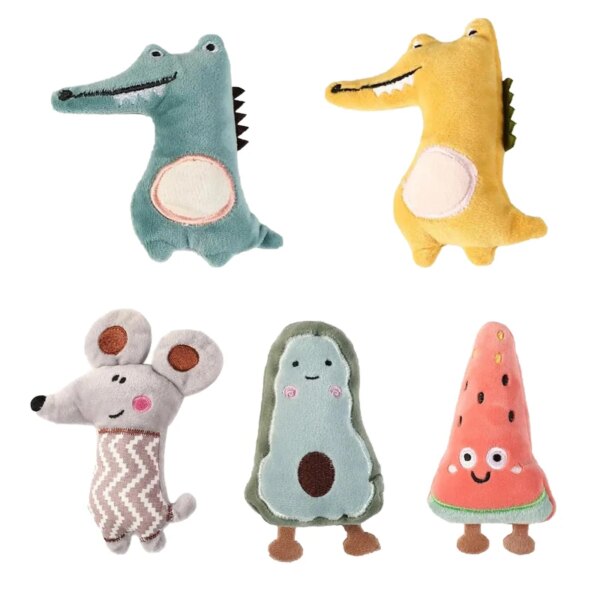 Funny Pet Toys Cartoon Cute Bite Resistant Plush Toy Pet Chew Toy For Cats Dogs Pet Interactive Supplies Pet Partner