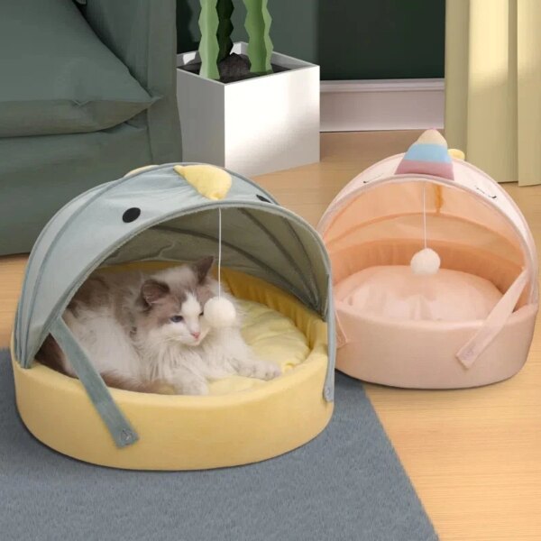 High Quality Dog Bed Cat Mat Round Small Pet House Deep Sleeping Soft Cushion for Chihuahua Teddy Removable Sofa Dog Cats