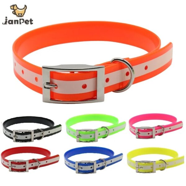 High quality Pet dog collar TPU+Nylon night glowing Reflective Safety collars deodorant waterproof collar pet supplies