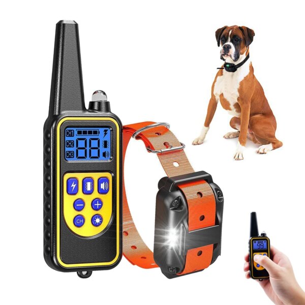 IP67 Waterproof Rechargeable Dog Training Collar Automatic Electric Shock Dog Collar Pet Collar Bark Stopper Dog Training