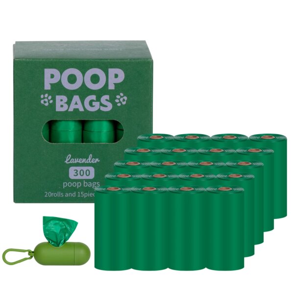 KLYM With stand Biodegradable dog poop bag, super thick and strong leak-proof dog garbage bag。