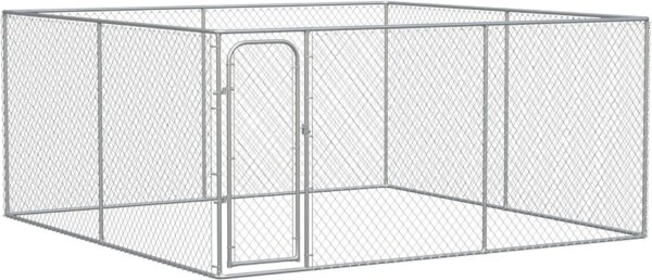 Large Dog Kennel Outside Heavy Duty Dog Cage Outdoor Fence Dog Run with Galvanized Chain Link Secure Lock 13.1' x 13.1' x 6'