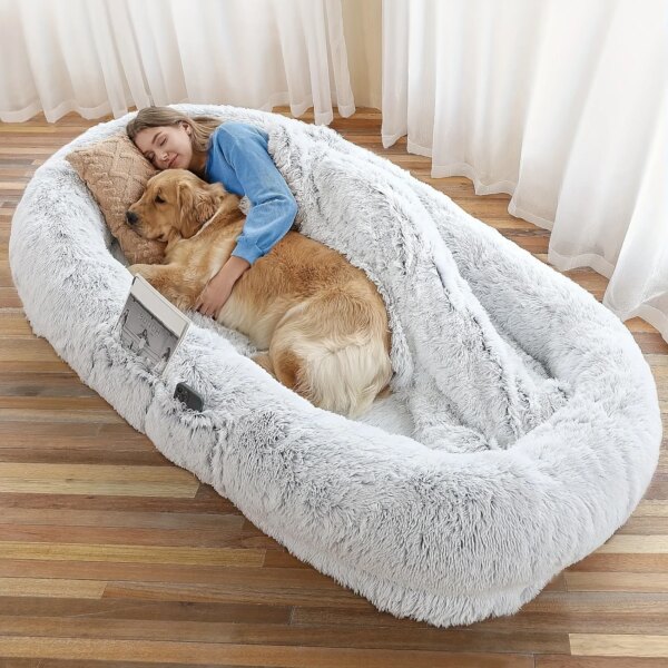 Large Human Dog Bed Human-Sized Big Dog Bed For Adults  pet bed  dog beds for large dogs Pet supplies