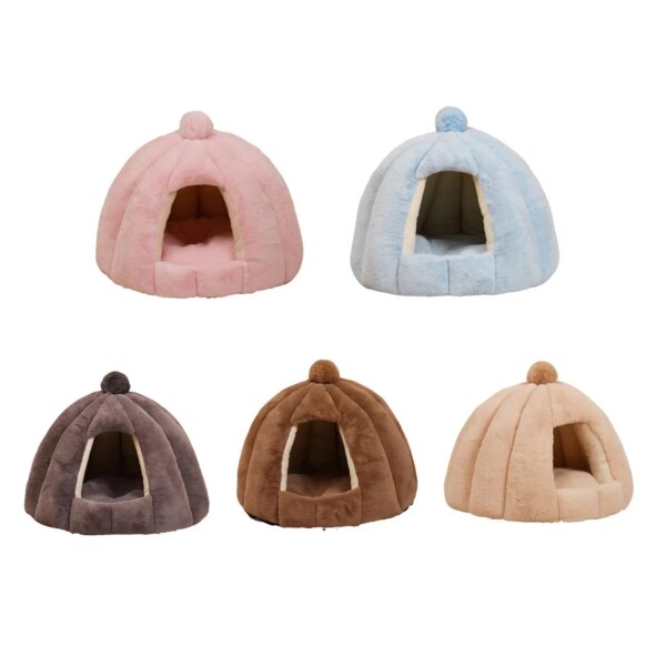 Medium-sized Pet House Dog Cat Cave Warm Dog Nest Round Kennel Semi-closed Cat Sleep Winter Mat Small Medium-sized Dogs Pet Nest