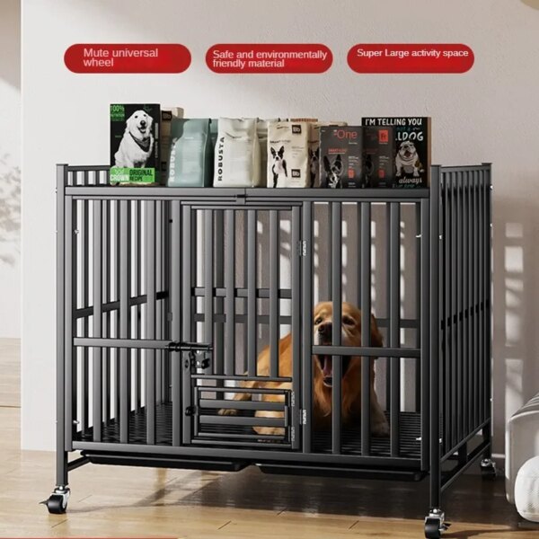 Modern Metal Dog House for Balcony Dog Cage One-piece Extra Large Space Simple Creative Household House for Dogs and Cats