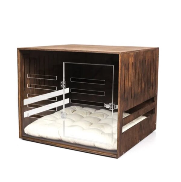 New Customized Wooden Dog Crate Cage Kennel Pet House Furniture Indoor Wood Dog Cat Crate House