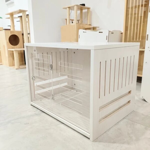 New Large Dog Kennel House Crate Indoor Dog Cat Bed House Furniture Wooden Dog Crate With Acrylic Door