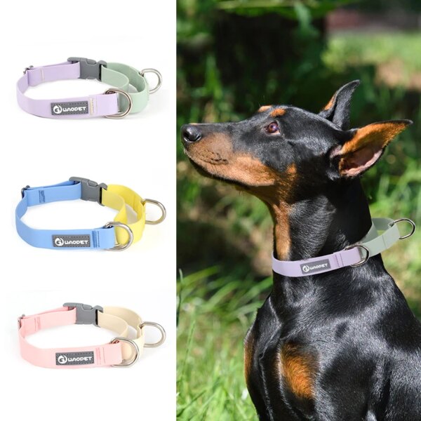 New PVC Waterproof Dog Collar For Large Medium Small Dogs Pet Training Walking German Shepherd Malinois Collar For Breeds Dogs