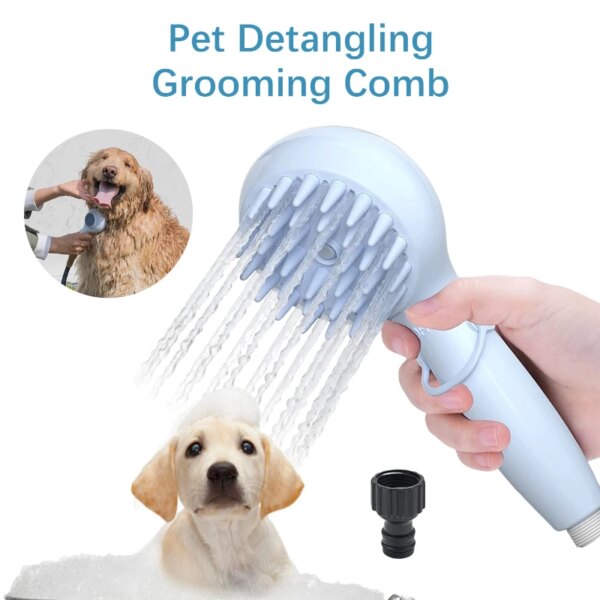 New Pet Dog Bathing Brush Plus Bath Soap Shower Head Easy To Operate Easy Master Cat Dog Massage Cleaning Products Pet Comb