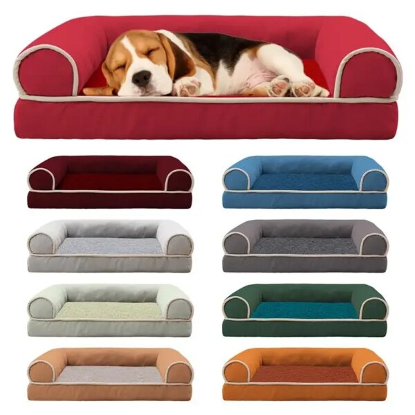 New Pet Dog Bed Dog Sofa Deep Sleep Small Medium Large Dog House Square Thickened Warm Dog Mat Kennel Pet Product Accessories