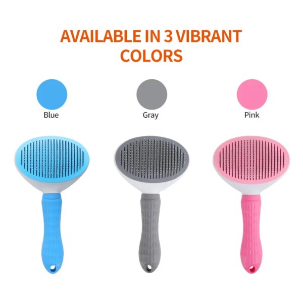 New Pet Hair Removal Brush Dog Hair Comb Stainless Steel Automatic Hair Fading Cat Comb Pet Cleaning Grooming Supplies