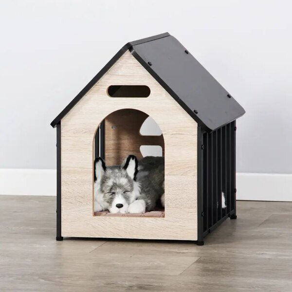 New Wood Dog Crate Dog Furniture Indoor Outdoor Dog Kennel Pet House Furniture Wood Animal Pet Cage House