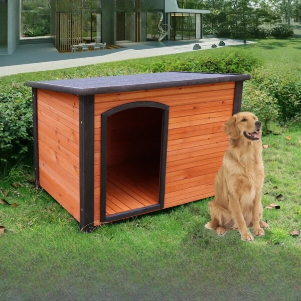 Outdoor Large Dog House Waterproof Supplies Fence Playpen Dog House Wood Cage Kennel Casa Para Perros Grande Furniture YN50DH