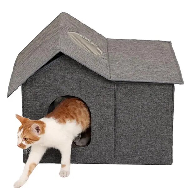 Outdoor Pet House Pet Kennel Foldable Thickened Cat Nest Tent  Oxford Cloth Waterproof Dog Tent Shelter Pet Winter Supplies