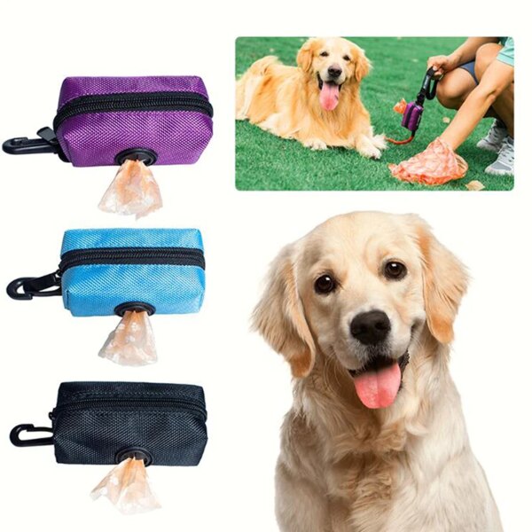 Outdoor Portable Pick Up Poop Bag Holder Dog Poop Waste Bag Pet Puppy Cat Dispenser Garbage Bags Organizer Pouch