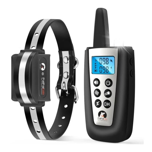 PaiPaitek Dog Bark Collar With Remote 3300ft, 2 IN 1 Automatic Bark&Dog Training Mode Collar,Dog Shock Collar, Per Device