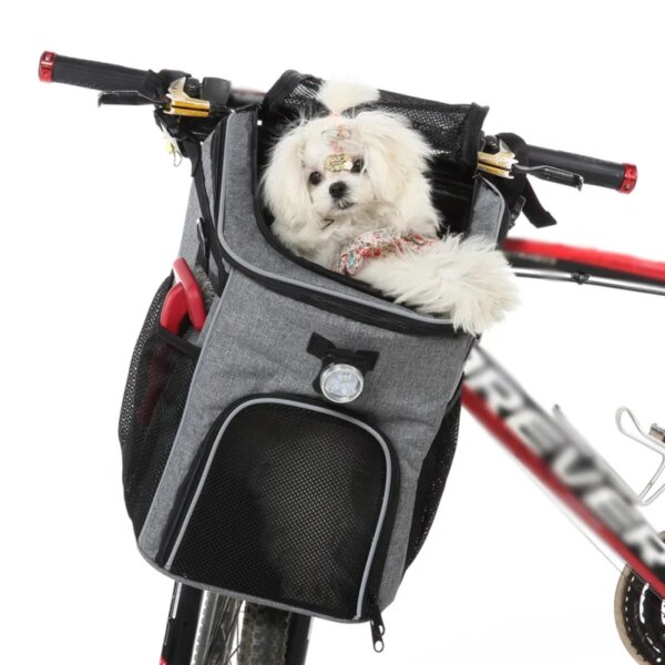 Pet Bicycle Carrier Bag Puppy Dog Cat Small Pet Travel Bike Seat For Hiking Cycling Double Shoulder Backpack Pet Dog Carry Pouch