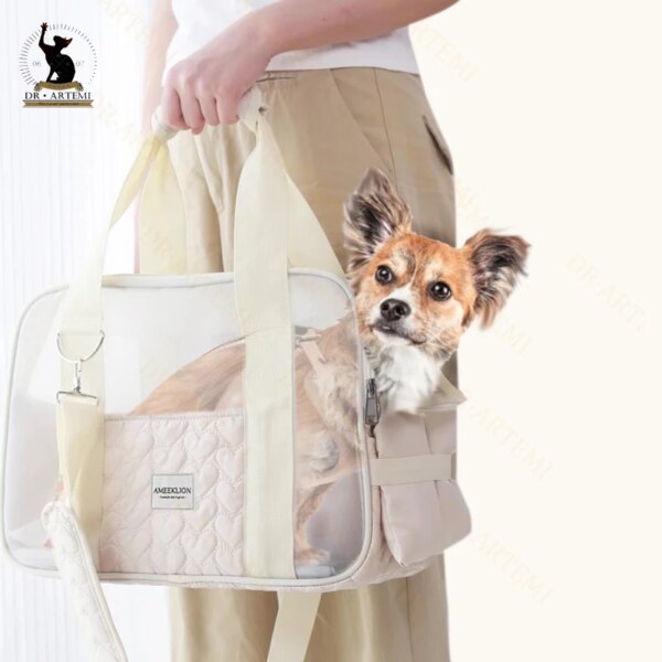 Pet Carrier Portable Cat And Dog Outgoing Bag Breathable Pet Carrying Pouch Travel Duffle for Cats and Small Dogs