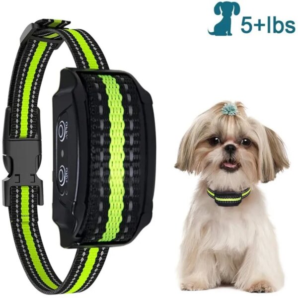 Pet Dog Anti Bark Collar Rechargeable Waterproof Dog Training Beep Vibration Shock 7 Level Sensitivity