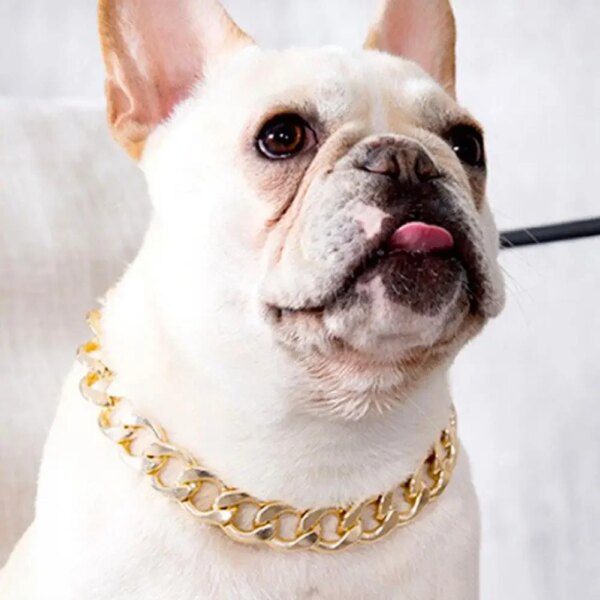 Pet Dog French Bulldog Collar Adjustable Fashion Necklace Chain Neck Strap For Small Medium Dogs Wholesale