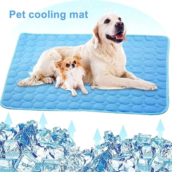 Pet Dog Mat Cooling Summer Pad Mat For Dogs Cat Blanket Sofa Breathable Dog Bed Summer Washable For Small Medium Large Dogs Car