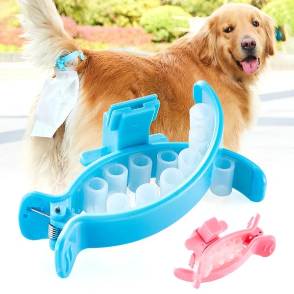 Pet Dog Waste Bag Dispenser Creative Puppy Toilet Picker Tail Clip Cat's Waste Poop Bag Portable Garbage Cleaning Tool Set