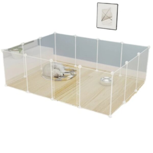 Pet Enclosure Transparent Simple Detachable Washable Assembly Piece Dog Cage Rabbit Teddy Kennel Cage