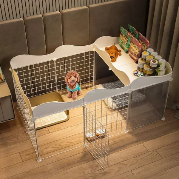 Pet Fence Home  Houses Indoor Small  Kennels Creative House For Dog Household  Supplies Isolation Door With Toilet Area