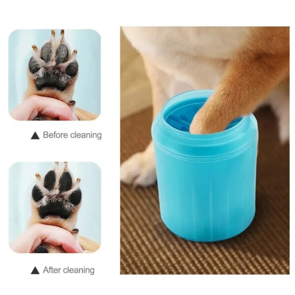 Pet Foot Washing Cup Dog Paw Bath Pet Beauty Cleaning Wipe free Automatic Foot Portable Cat Dirty Paw Cleaning Wash Brush Bucket