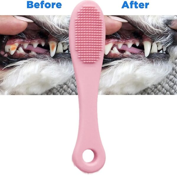 Pet Mouth Cleaning Teeth Protection Soft Brush Bristles Pet Cleaning Brush Dog Accessories Dog Toothbrush Pet Finger Toothbrush