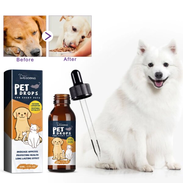 Pet Nutrition Supplement Gastrointestinal Care Stomach Conditioning Improve Digestion Health Enhance Appetite Dog Health Drop