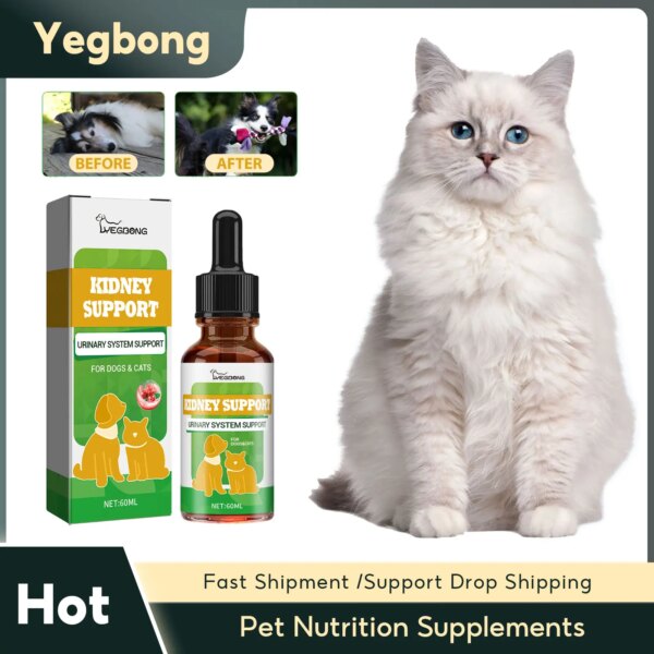 Pet Nutrition Supplements Cats Dogs Diarrhea Vomiting Treatment Improve Appetite Protect Stomach Anxiety Relief Dog Health Drops