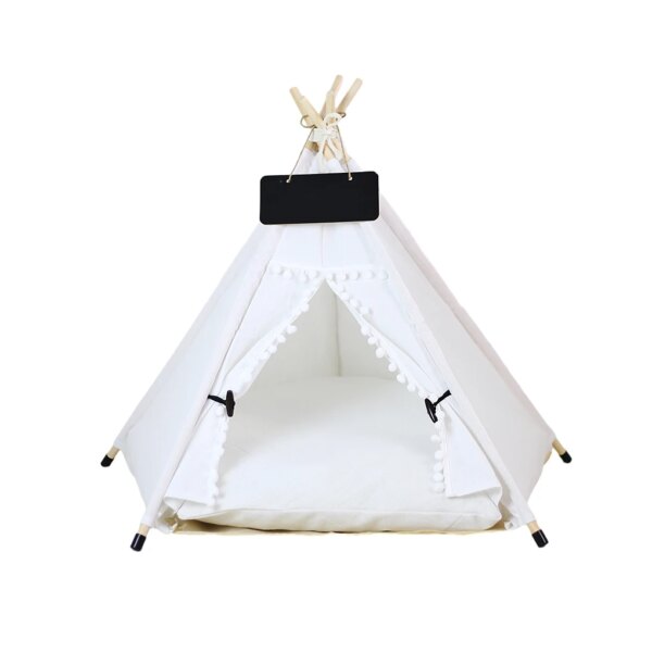 Pet Teepee, Portable Pet Tents for Small Dogs or Cats, Puppy Sweet Bed Washable Dog or Cat Houses with Cushion Many Colors