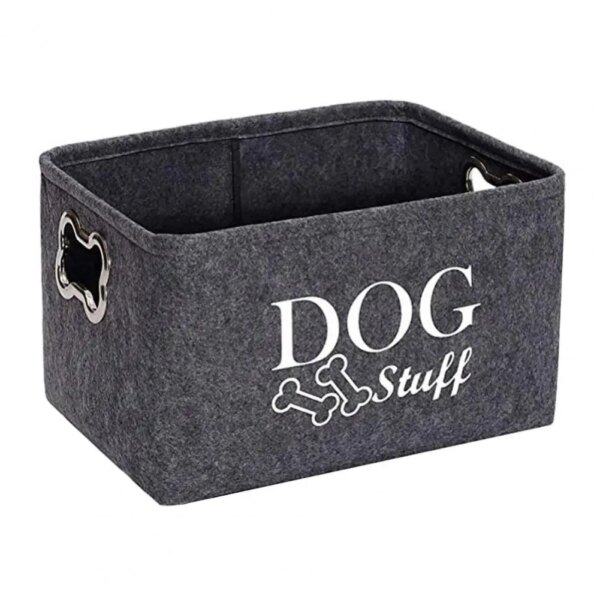 Pet Toy Basket Pet Storage Box With Handle Convenient Clothing Blanket Toy Storage Basket Organizer  Dog Accessories