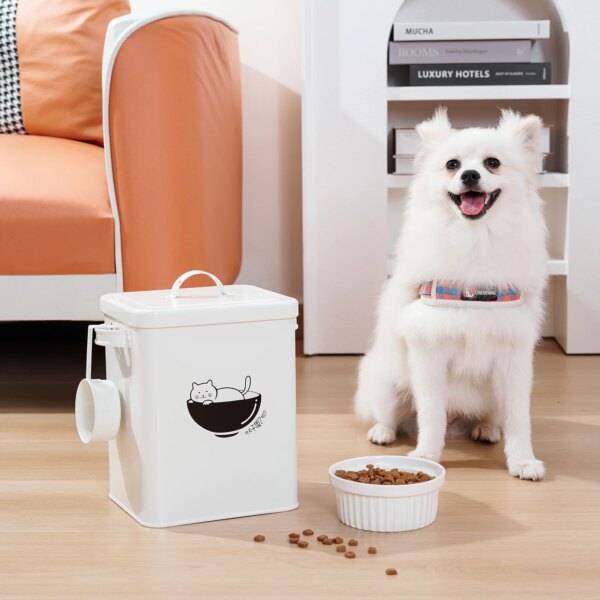 Pet Treat And Food Storage Container Dog Food Storage Container With Lid And Food Scoop, Sturdy Airtight Dog Treat Storage Box